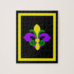 Louisiana Fleur de lis (Mardi Gras).jpg Pussel