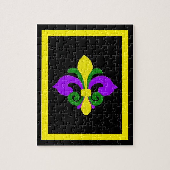Louisiana Fleur de lis (Mardi Gras).jpg Pussel (Vertikal)