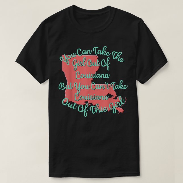 Louisiana för hennes dotter Mamma Sister Girlf T Shirt (Design framsida)