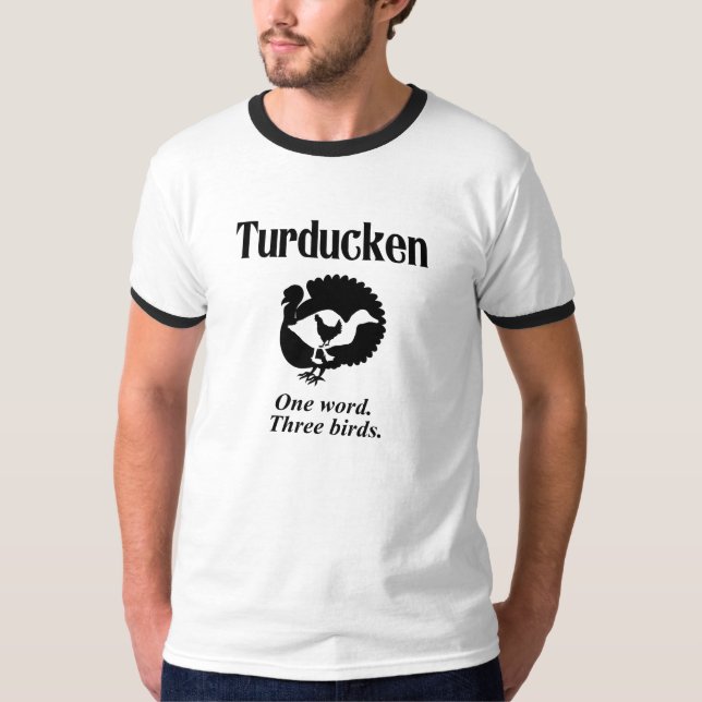 Louisiana för Turducken Turkiet ankahöna helgdag T Shirt (Framsida)