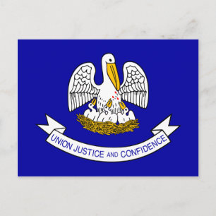 Louisiana, Förenade Stater flagga Vykort