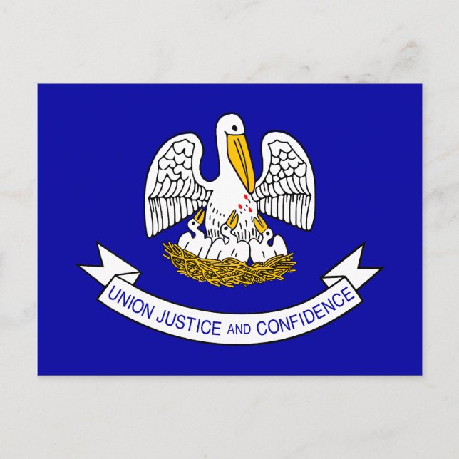 Louisiana, Förenade Stater flagga Vykort (Framsida)