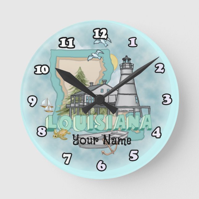 Louisiana fyr  rund klocka (Framsida)