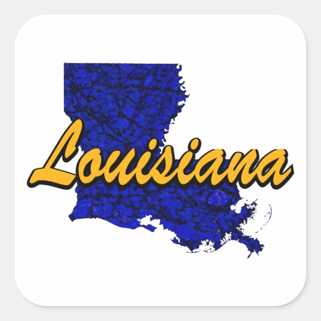 Louisiana Fyrkantigt Klistermärke (Framsida)