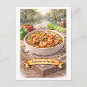 Louisiana Gumbo (Amerikansk matserie) Vykort