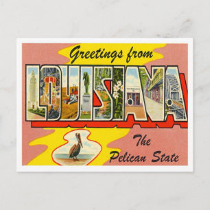 Louisiana Hälsningar Från Amerikanska Delstater Vykort