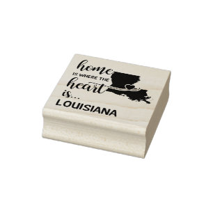 Louisiana hem är där hjärtat finns stämpel
