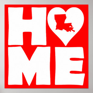 Louisiana Hem Stat Poster Skylt