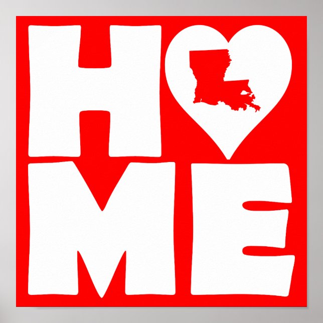 Louisiana Hem Stat Poster Skylt (Framsidan)