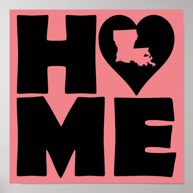 Louisiana Hem Stat Poster Skylt (Framsidan)