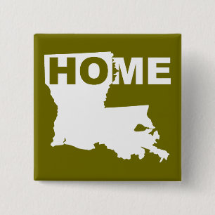 Louisiana Hemifrån Bortifrån Stat Knapp Märke Pin