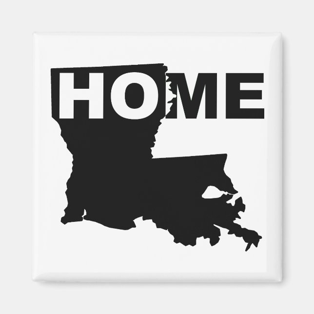 Louisiana Hemifrån Från Stat Kylskåpsmagnet (Framsidan)