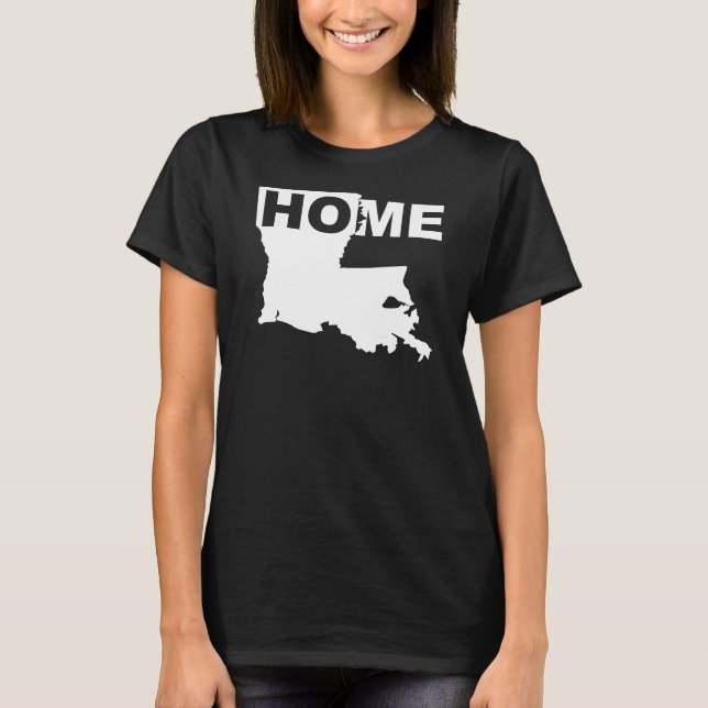 Louisiana Hemifrån Från Stat T-Shirt Tees (Framsida)