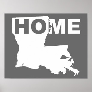 Louisiana Hemma Bort från Stat Poster Skylt