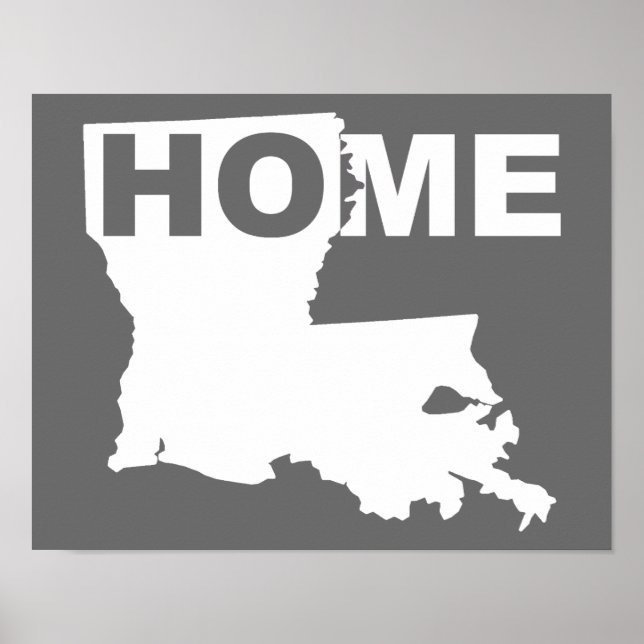 Louisiana Hemma Bort från Stat Poster Skylt (Framsidan)