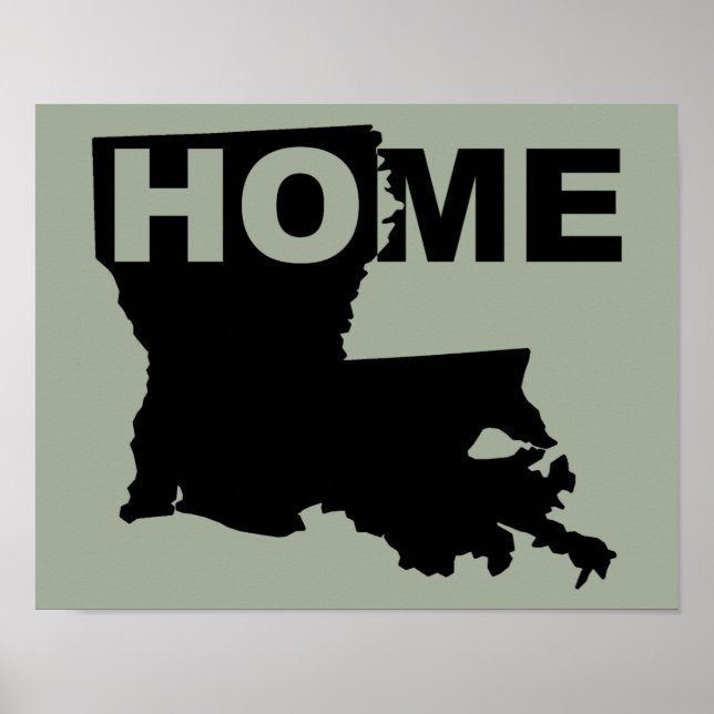 Louisiana Hemma Borta Från Stat Poster Skylt (Framsidan)