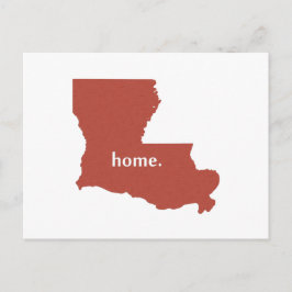 Louisiana-hemsilhuettestaten karta vykort