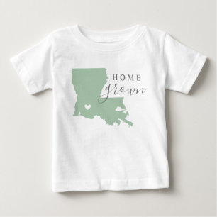 Louisiana Home Grown   Redigerbar Färg-stat Karta T Shirt