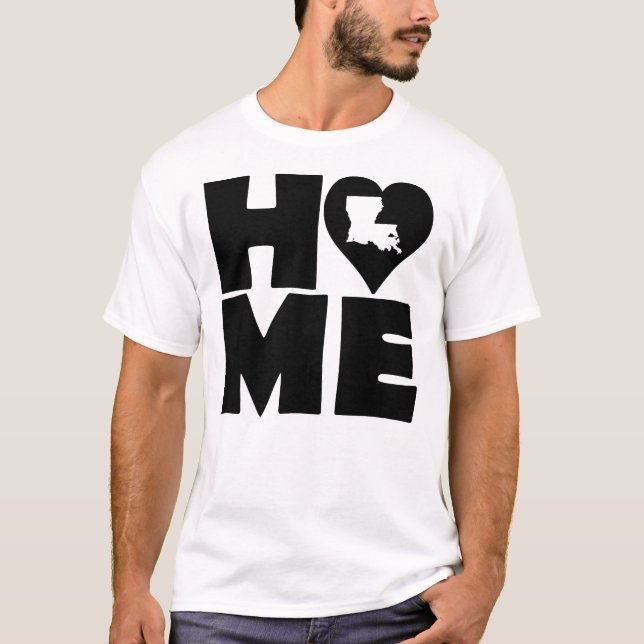 Louisiana Home Heart State Tees T-Shirt (Framsida)