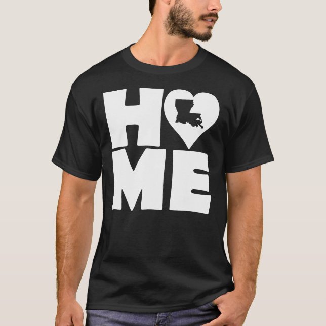 Louisiana Home Heart State Tees T-Shirt (Framsida)