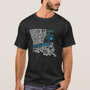 Louisiana Home State LA Mandala Karta USA USA USA T Shirt