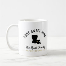 Louisiana Home Sweet Home Family Monogram Mugg
