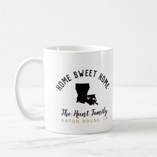 Louisiana Home Sweet Home Family Monogram Mugg