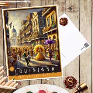 Louisiana   Hyper-Realistic State-vykort Vykort