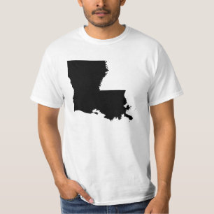 Louisiana i svart och vitt tee shirt