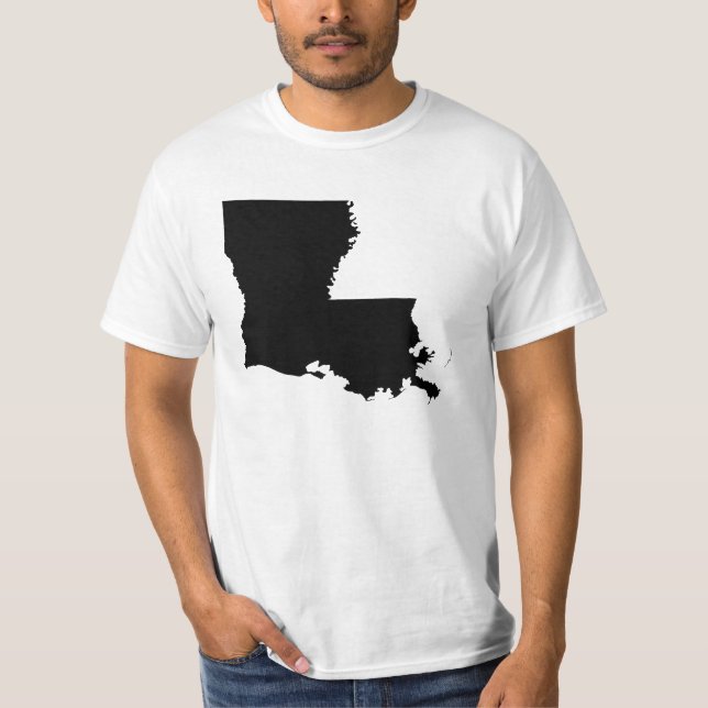 Louisiana i svart och vitt tee shirt (Framsida)