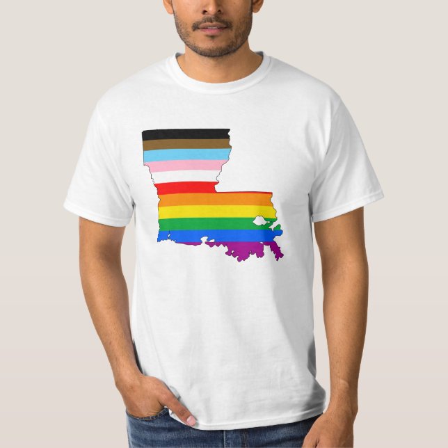 Louisiana-inkluderande Pride T Shirt (Framsida)