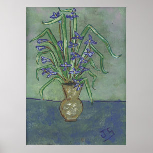 Louisiana Irises i A vas Poster