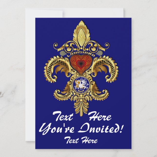 Louisiana Ivitations över 50 Färger Inbjudningar (Framsida)