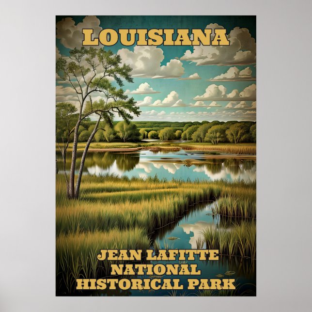 Louisiana Jean Lafitte nationalpark 3 Poster (Framsidan)