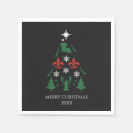 Louisiana jul Helgdag Cajun Pappersservett