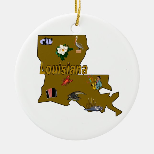 Louisiana julgranprydnad julgransprydnad keramik (Framsidan)