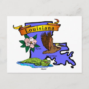 Louisiana Karta Vykort