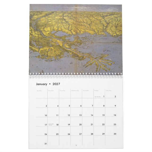 Louisiana kartor och fotografikalender kalender (Jan 2027)