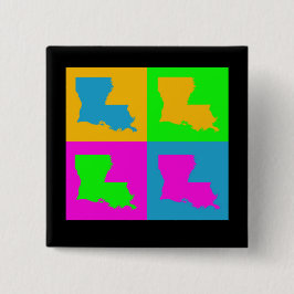 Louisiana knäppas färgrik rolig popkonst klämmer knapp