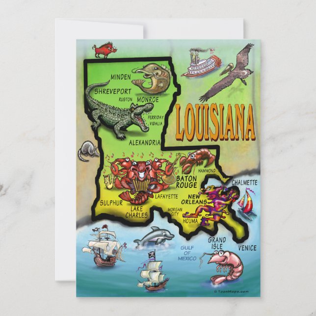 Louisiana-kort (Framsida)
