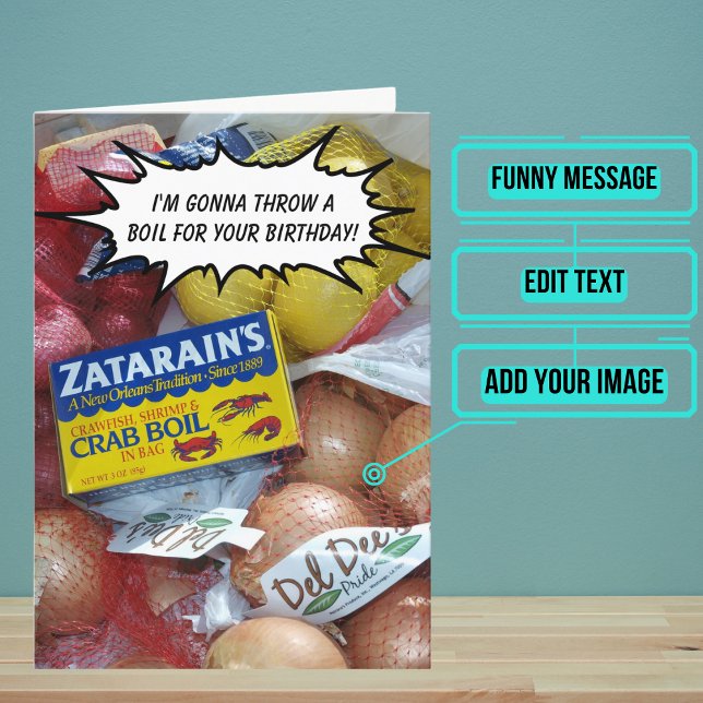Louisiana Kräftor Boil Birthday Kort (This card is for that special Cajun/Creole in your life who loves a good Louisiana crawfish boil. )
