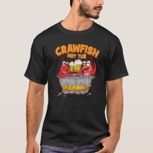 Louisiana Kräftor Boil Hett Tub Cajun T Shirt