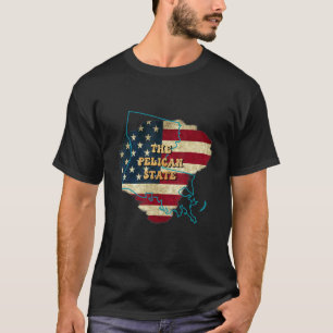 Louisiana La Us Flagga Motto T Shirt