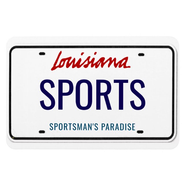 Louisiana License Plate Flexible Magnet (Horisontell)