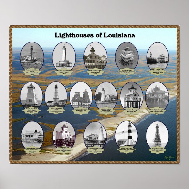 Louisiana Lighthouses Poster (Framsidan)