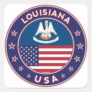 Louisiana, Louisiana-telefonfodral, dekal, påse Fyrkantigt Klistermärke