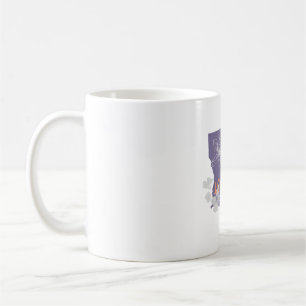 Louisiana magnolia blomma statlig logotyp kaffemugg