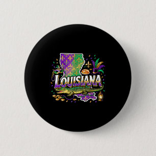 Louisiana Mardi Gras Alligator Carnival Design _2 Knapp