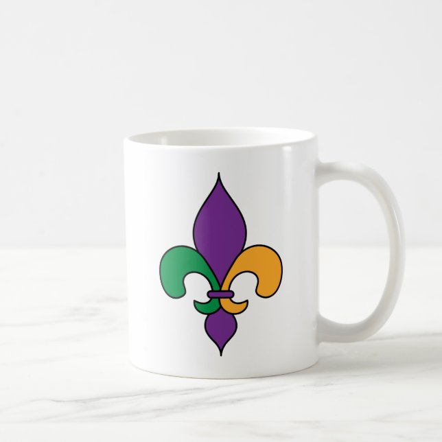 Louisiana Mardi Gras Fleur de Lis Kaffemugg (Höger)