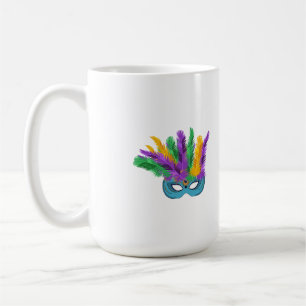 Louisiana Mardi Gras Helgdag Feasted Mask Kaffemugg